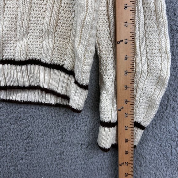 Vintage 50s 60s Cable Knit Stitch Sweater by Damon size L - Picture 5 of 9